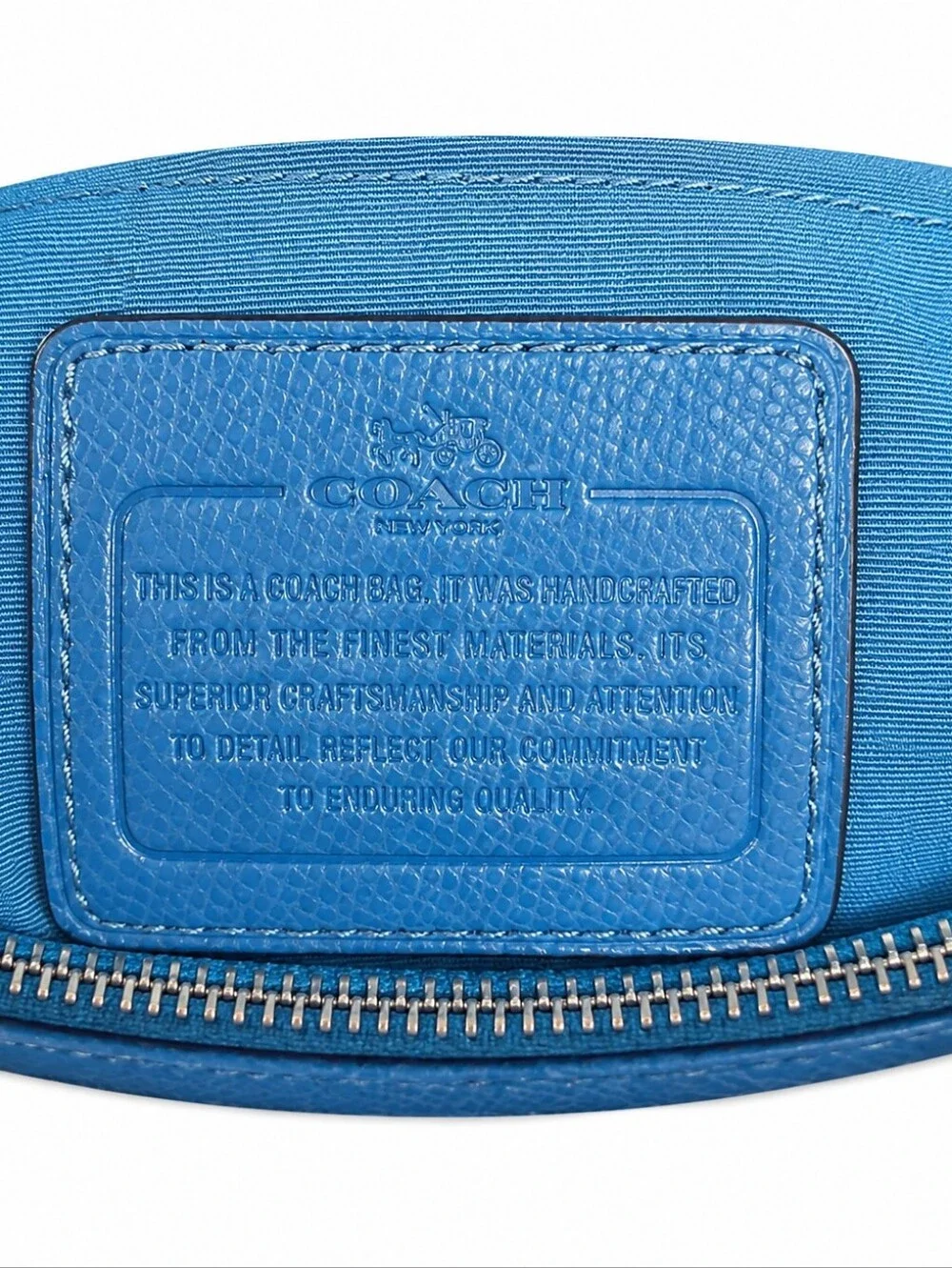 COACH Margot Blue Pebbled Leather Crossbody/Satchel